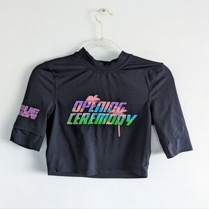 Opening Ceremony Cropped Wave Runners Top Size Small